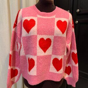 Valentine's Hearts Sweater NWT Small